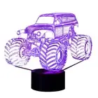 New 7 Colors Change Large Grave Digger Monster Truck 3D Desk Lamp Night Light A