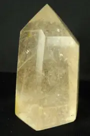 Large Rutile Quartz Devic Crystal Polished Point/Tower 525g Fine Golden Needles
