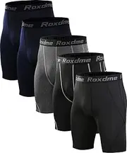 [Roxdme] Compression Shorts Men's 1~3 Pack Underwear Spandex Athletic Shorts Workout Running