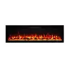 Rocco 60 inch Recessed Wall Mounted Electric Fireplace Heater Flame Effect
