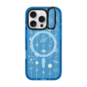 iPhone 16 Pro Impact Ring Stand Case MagSafe Compatible Mystery universe and space stars icons