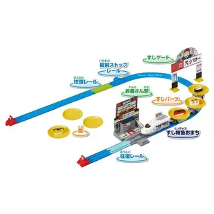 陪樂兒【 TW SAS 日本限定 】TAKARA TOMY プラレール 壽司郎聯名 火車軌道 迴轉壽司小火車套組