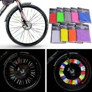 12pcs 7.5cm Bicycle Wheel Reflective Sticker Warning Light Tube Strip MTB Cycling Safety Kit for MTB Road Bike