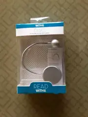 With it - Disc LED Clip light for Books and e-Readers Silver Reading Light NEW.