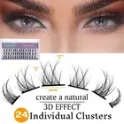 C Curl Lashes Natural Lash Extension Kit DIY Individual Lash 3D 24 Clusters