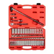 TEKTON 3/8 in. Drive 12-Point Ratchet and Socket Set, (74-Piece) (1/4-1 in., mm)