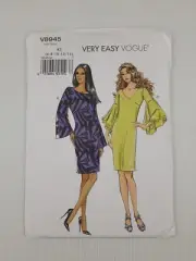 Vogue Sewing Pattern 8945 V8945 Misses Semi-fitted Dress 2 styles Size 6-14 NEW
