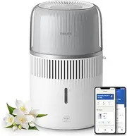 Philips Humidifier Series 5000, Smart and Hygienic Humidification for Rooms up to 56m2, Ultra Quiet Sleep Mode(12 dB), Humidity sensor, Aroma add-on, Ambient Light, 400 ml/h,XL 4,5L, White (HU5710/00)