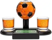 Krown Kitchen Soccer Ball Whiskey Decanter Set. Unique Gifts for Men or Dad, Home Bar Gifts. Football Liquor Alcohol, Bar Tumbler, Alcohol Decanter Set