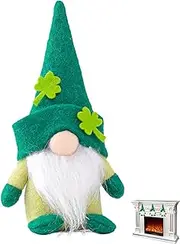 Patricks Day Gnomes Plush Decorations Scandinavian Tomte Faceless Elderly Irish Pooh Festival Table Top Clover Figures Ornament Spring Decoration for Home Graduated Tray