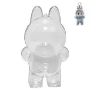 Transparent Protective Case For Labubu Standing Sitting Figure Clear Collector Storage Box-Style 1