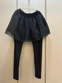 在飛比找Yahoo!奇摩拍賣優惠-正韓 韓製 黑色纱裙假二件式內搭褲( i_love-holi