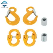 2× 7/8mm Hammerlock & 6mm Eye Sling Hook Chain Caravan Trailer connecting Extend