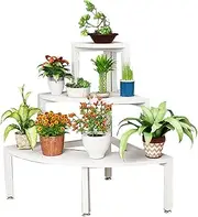 Metal Plant Stand, Indoor 3 Tier Flower Display Stand, Garden Planter Holder Tall Ladder Flower Shelves for Patio Wedding Decorations Corner lcony Room Decor(Color:C Corner Flower Stand)