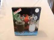 Set of Vintage 1985 Clear Lucite Salt & Pepper Shakers from Jan-Mor