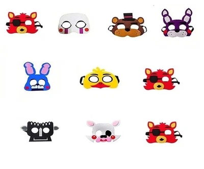 10pcs Five Nights at Freddy's Kids Soft Felt Masks Birthday Party Decoration NEW