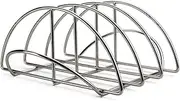 BBQ Rib Racks for Grilling and Smoking, Stainless Roasting Rack - Replacement Joe Classic Rib Rack for Holding 3 Full Ribs, Smoker Parts for Green Egg M/L/XL, Weber, Akorn Jr, BGE Kamado Accessories