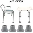 4Pcs Shower Chair Feet Rubber Tips for Transfer Bench Bath Seat Shower Stool