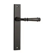 Iver Verona Door Lever Handle on Rectangular Backplate Signature Brass
