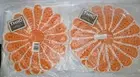 4 Orange Daisy Flower THRO Place Mats By Marlo Lorenz 15" Woven Jute