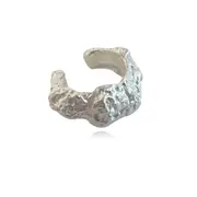 Culturesse Lonzo Single Ear Cuff Earring Sterling Silver White Rhodium Plating
