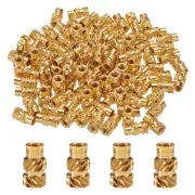 50pcs M3 Threaded Inserts Brass Heat Set Insert M3x9mm, OD 5mm Knurled Nuts