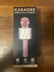 Vibe Sounds PINK Wireless Bluetooth Speaker & Karaoke Microphone Rechargeable