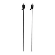 2x Black 1.46m Barrel Metal Garden Fire Torches Outdoor Yard Flame Lamp Light