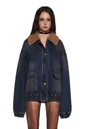[Current Mood] At The Diner Denim Bomber Jacket