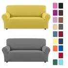 Solid Colors Elastic Sofa Cover 1 2 3 4 Seater Lounge Couch Covers Slipcovers