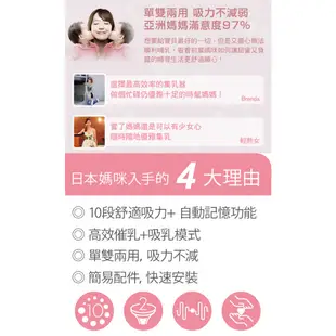 【Combi】新自然吸韻電動吸乳器+ 真實含乳寬口PPSU奶瓶｜單邊(可支援雙邊)｜贈手動配件組｜Q1