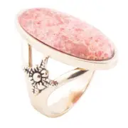 Lucent Orange Coral Golden Ring
