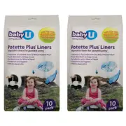 2x 10pc BabyU Fragranced Disposable Liners for Potette Plus Toilet Training Seat
