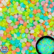 300PC Glowing Rocks for Aquarium Decoration Glow in The Dark Pebbles Outdoor