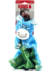 Kong Floppy Knots Flatz Zebra Md/Lg Squeaky Rope Tug & Shake Dog Toy 13"