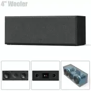Center Channel Speaker Audio Dual 4" Woofer 20mm Soft Dome Tweeter Home Theater