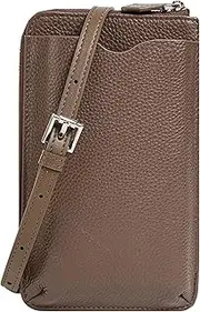 [GIGBIRD] Women's Small Crossbody Purses Genuine Leather Long Wallet Multi-Pocket Lightweight Ladies Zipper Card Holder