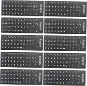 BRIGHTFUFU 20 Pcs Keyboard Stickers Keyboard Cover Skin Keyboard Decals Keyboard Letter Stickers Notebook Keyboard Cover Desktop Keyboard Sticker Keyboard Protector Stickers Lapdesk White PVC