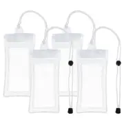 4pcs Waterproof Mobile Phone Pouch, Underwater Phone Case Bag, White
