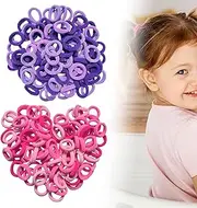 QOWUXHZ Pack of 200 Mini Hair Bobbles Hair Bobbles Girls Small Hair Bobbles Colourful Kids Hair Scrunchies Baby Hair Bobbles Mini Seamless Hair Bands Hair Band Baby Soft Cable Elastic for Girls