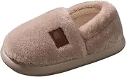 [Generic] Men's Spring And Autumn Winter Plush Warm Cotton Slippers With Thick Bottom Non Slip Plush And Thickened Home Furnishing Cotton Slippers Mens Scuff Size 12