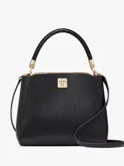 Phoebe Refined Grain Leather Large Top Handle Satchel