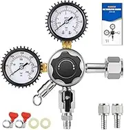 Hilangsan CO2 Regulator for Kegerator CO2 Regulator Beer Keg Regulator CO2 Kegerator Regulator CGA-320 Co2 Tank Regulator Dual Stage CO2 Regulator Kegerator Parts Draft beer Regulator Gauges