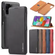 Genuine Leather Flip Card Case Cover For Samsung Galaxy A71/A51/A30/A40/A70/A20e