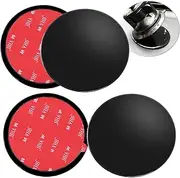 Pack of 4 95 mm / 3.74 Inch Adhesive Mounting Plates for Windscreen, Self-Adhesive Dashboard Mounting Plate, Navigation Mount Pad, Suction Cup Pad Adhesive Plate for Garmin Navigation Devices