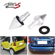 2x Silver Rear Bumper Protector Spike Guard Protector for Smart Fortwo 07-15 (for: Smart)