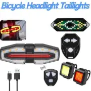 USB Rechargeable Tail Light with Turn Signals Wireless Remote Control Rear Light