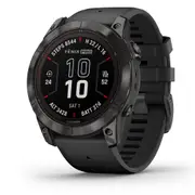 Garmin fenix 7X Pro Sapphire Solar - Carbon Gray DLC Titanium - Black band