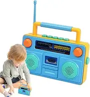 Radio for Kids, Retro Small Kids Boombox, Preschool Learning Activities, Kids Music Toys, Music Box Record Player for Development
