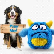 Interactive Dog Toy Squeaker Ball inside plush toy for Small to Large Dogs Pl...